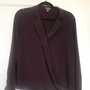 Vince Camuto burgundy blouse